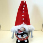 8" Sock Gnome Red Cap with Penguin 2 ($25)